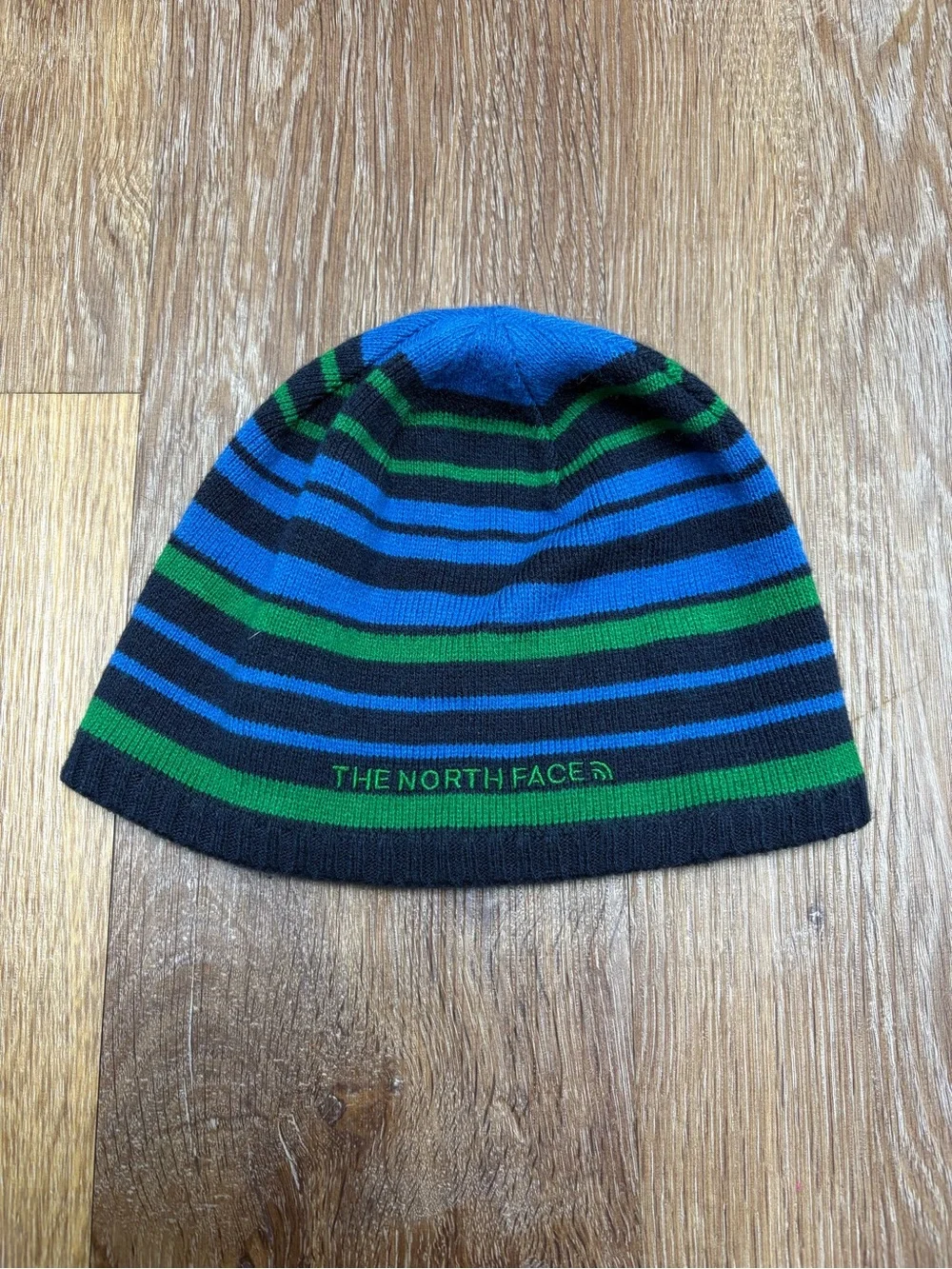 The North Face Kids Striped Beanie - Blue, Green & Black